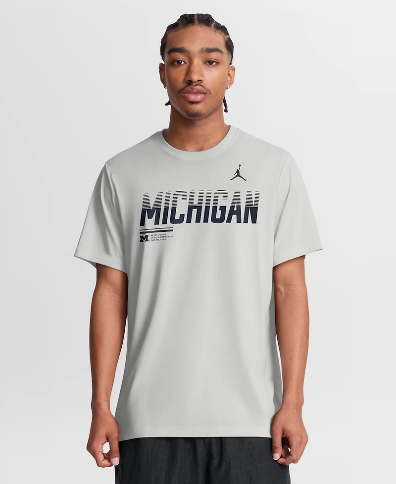 Jordan Men's Gray Michigan Wolverines Sideline Legend Dri-fit T-Shirt