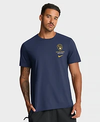 Nike Men's Navy Milwaukee Brewers Primetime 2-Hit T-Shirt