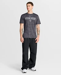 Nike Men's Black Milwaukee Brewers Velocity Dri-fit T-Shirt