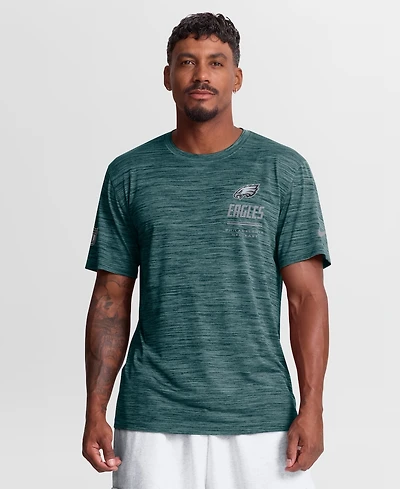 Nike Men's Midnight Green Philadelphia Eagles Sideline Double Covered Dri-fit Velocity T-Shirt