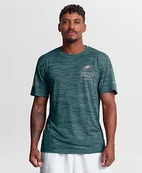 Nike Men's Midnight Green Philadelphia Eagles Sideline Double Covered Dri-fit Velocity T-Shirt