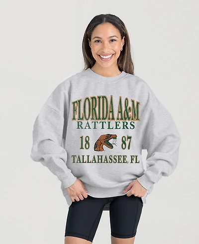 Gameday Couture Women's Ash Florida A&M Rattlers Premium Fleece Pullover Sweatshirt