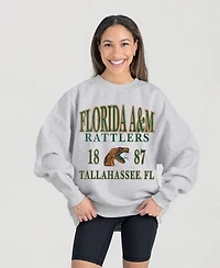 Gameday Couture Women's Ash Florida A&M Rattlers Premium Fleece Pullover Sweatshirt