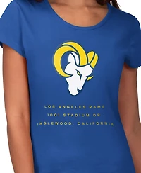 G-iii 4Her by Carl Banks Women's Royal Los Angeles Rams Endzone T-Shirt