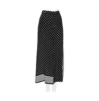 Pre-Owned Stella Mccartney Women's Monochrome Polka Dotted Silk Wide Leg Pants