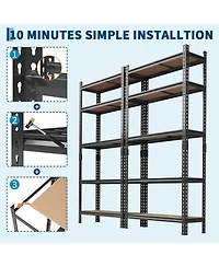 gaomon 5 Tier Adjustable Metal Storage Shelving Unit, 400 lb per Shelf, for Garage Basement Pantry