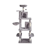 Ruie 68.5 Inch Multi Level Cat Tree with 2 Condos Hammock and Sisal Posts