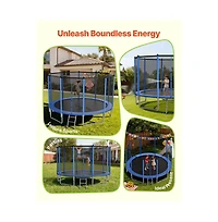 Ruie 15 ft Round Outdoor Trampoline Heavy Duty Astm Approved 470 lb Capacity