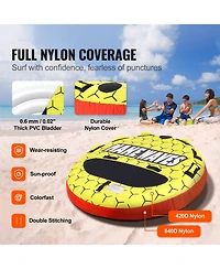 Hikeen Towable Tube for Boating 1 3 Riders Inflatable Boat Tubes and Towables 510 lbs 63 Round Water Sport Towable Tubes for Boats Full Nylon Cover
