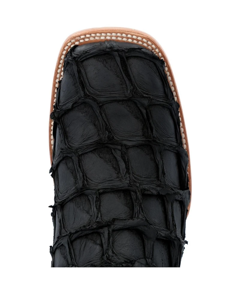 Durango Men's Premium Exotics Matte Black Pirarucu Western Boot