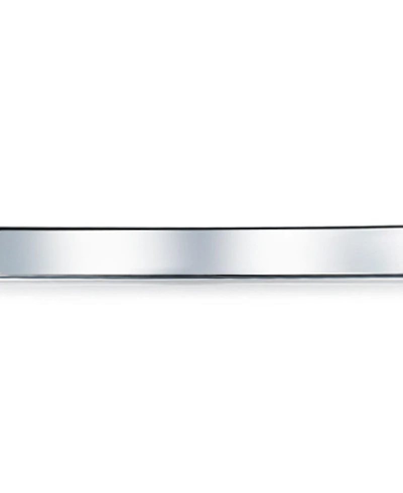 Bling Jewelry Modern Shinny Stackable Square Bangle Bracelet Soid .925 Sterling Silver