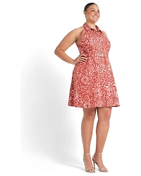 Estelle Women's Bellavie Floral Button-Front Belted Mini Dress
