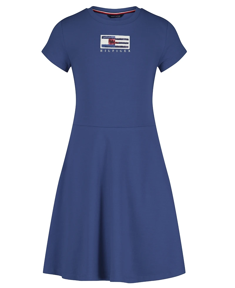 Tommy Hilfiger Girls' 7-16 Short-Sleeve Dress