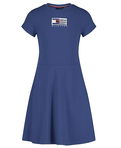 Tommy Hilfiger Girls' 7-16 Short-Sleeve Dress