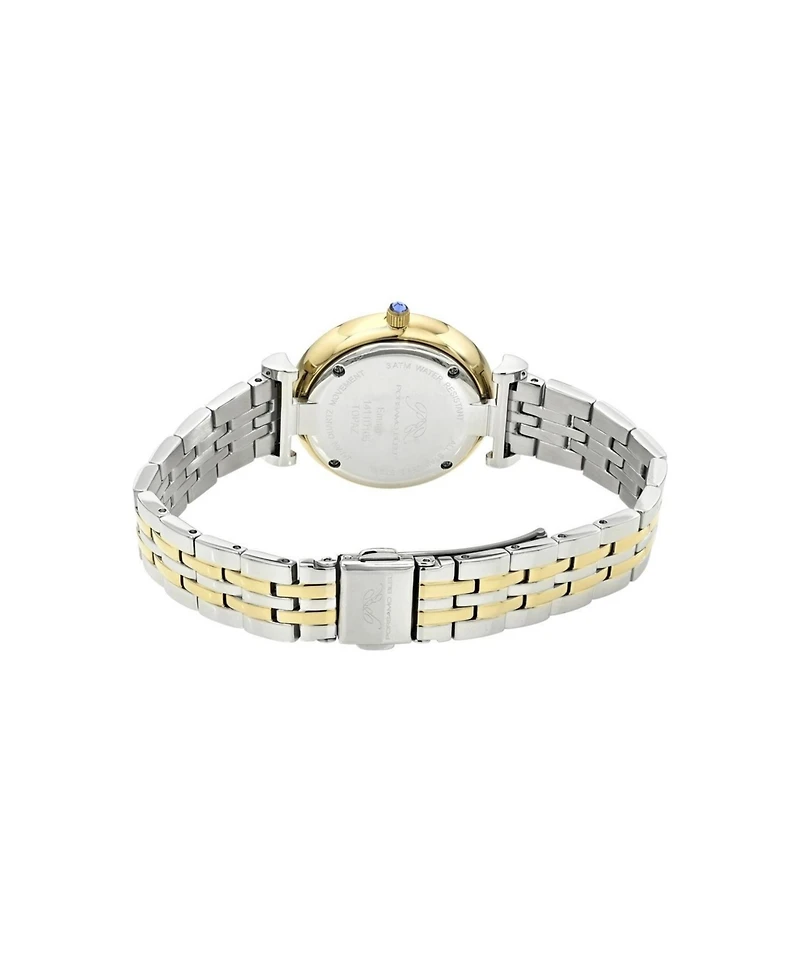 Porsamo Bleu Women's Emma Stainless Steel Two Tone with Silver Sunray Dial Watch 1141DEMS