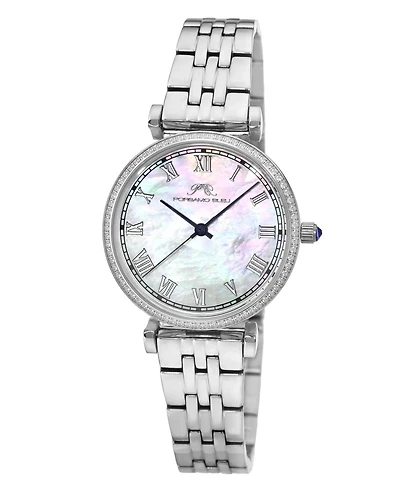 Porsamo Bleu Women's Emma Stainless Steel Silver Tone and Mop Dial Watch 1142AEMS