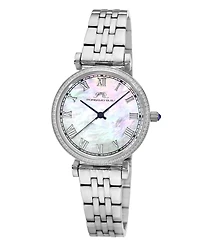 Porsamo Bleu Women's Emma Stainless Steel Silver Tone and Mop Dial Watch 1142AEMS
