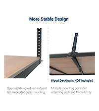 Fleximounts 4x8 Overhead Garage Storage Rack without Decking, Lite Series