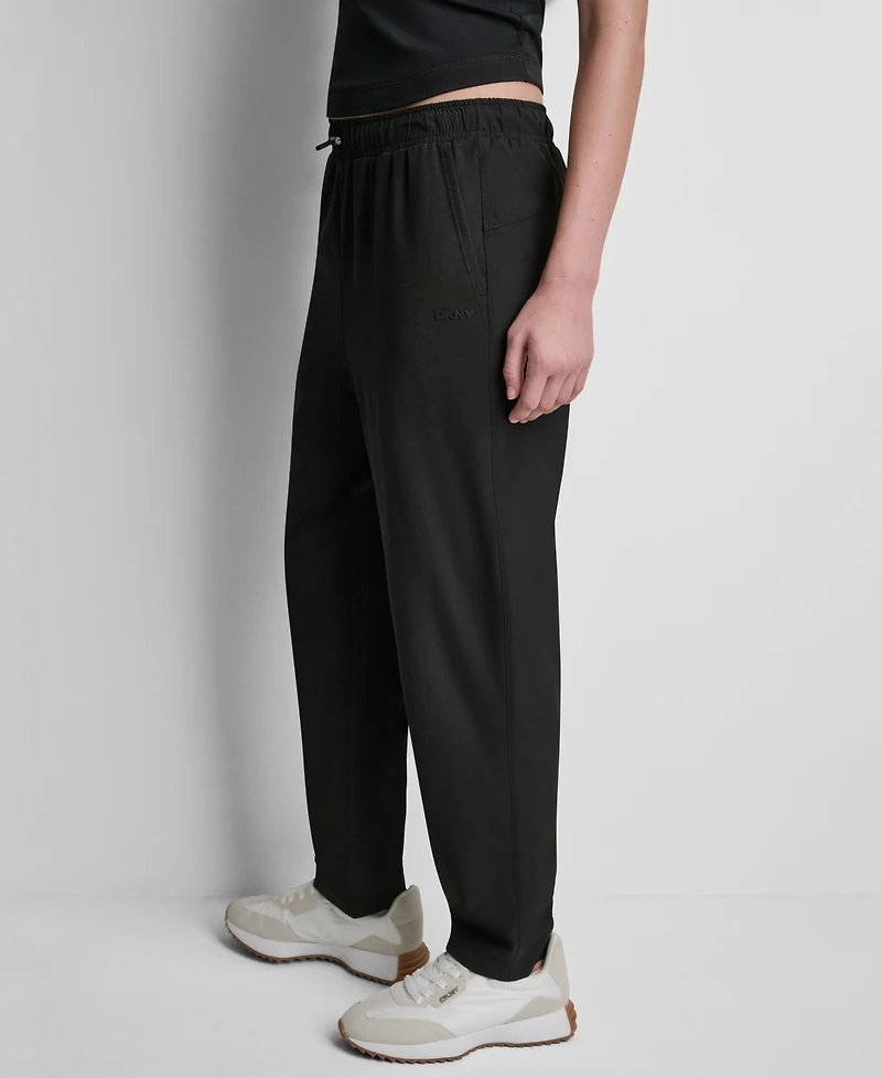 Dkny Sport Women's High-Rise Tapered Straight-Leg Pants