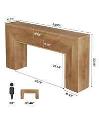 Tribesigns Farmhouse Entryway Table, 63-Inch Narrow Sofa Console Table Behind Couch