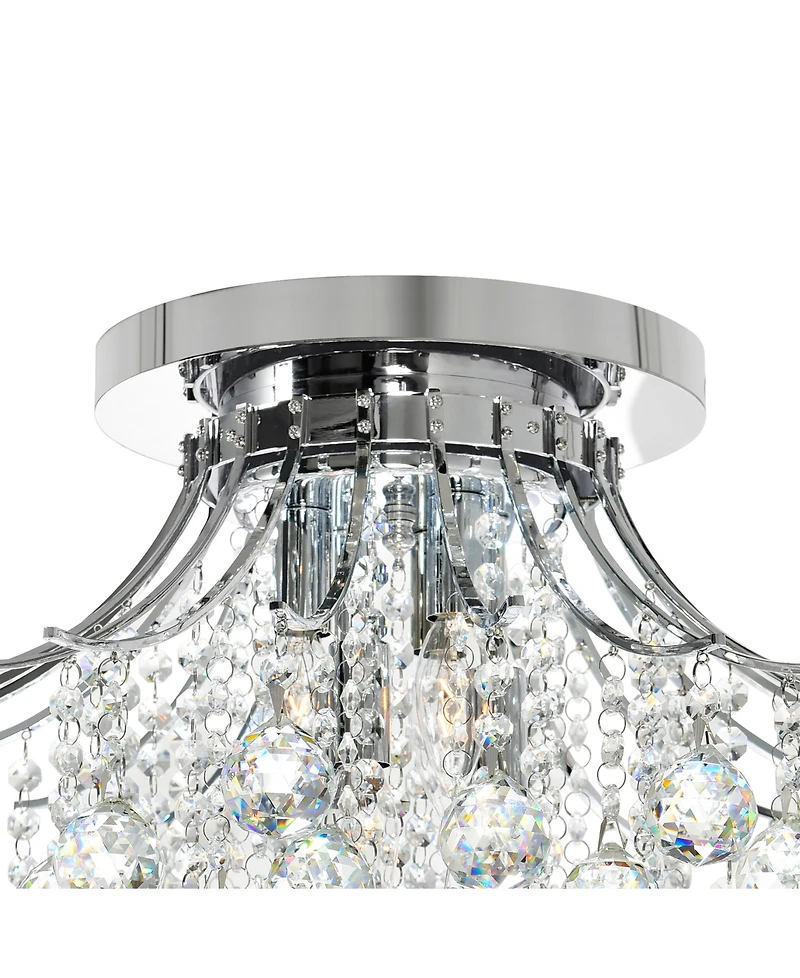 Cwi Lighting Princess 20" Metal 6-Light Crystal Flush Mount