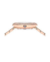 Porsamo Bleu Women's Angelica Topaz Rose Tone Stainless Steel Bracelet Sunray Dial Watch 35 mm