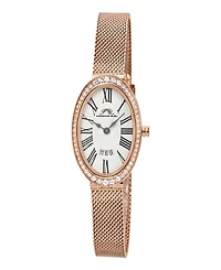 Porsamo Bleu Women's Eloise Watch with Topaz Gemstone and Mesh Stainless Steel Bracelet 1352CELS