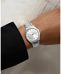 Victoria Stainless Steel Silver Tone Women's Watch 1241AVIS