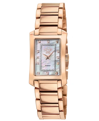GV2 by Gevril Women's Luino Swiss Quartz Diamond Ip Stainless Steel Bracelet Watch