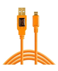 Tether Tools TetherPro Usb 2.0 to Micro-b 5-Pin Cable, 15' (4.6m), High-Visibility