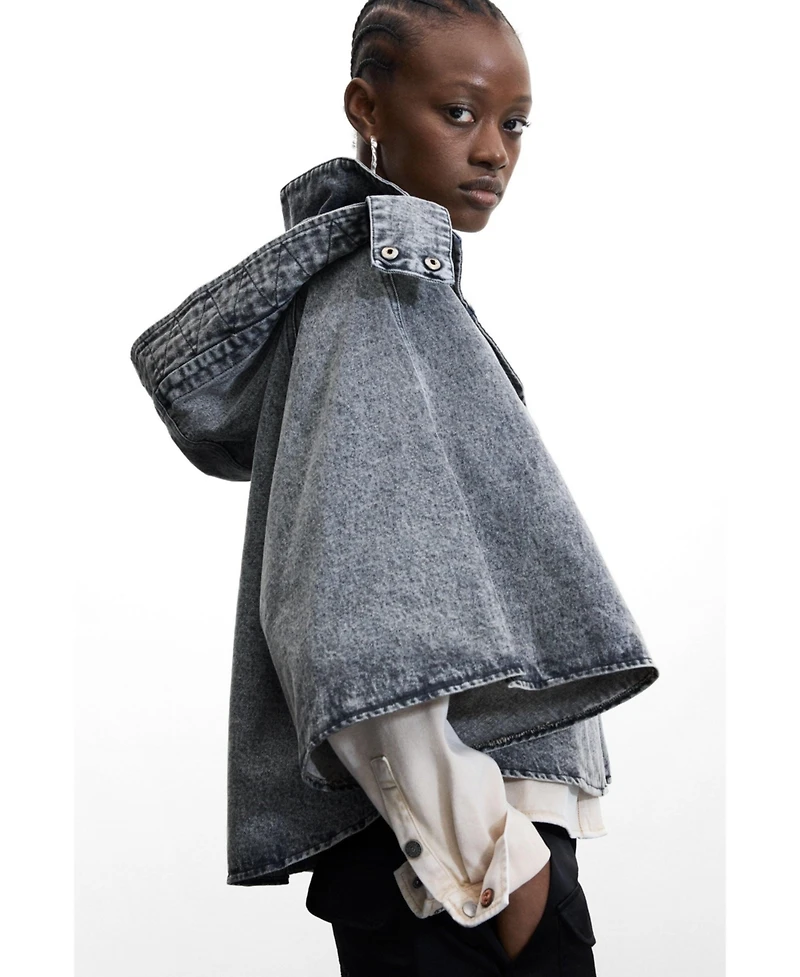 Desigual Women's Poncho denim 100% cotton