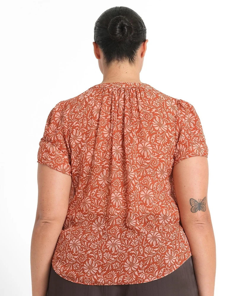 Estelle Women's Bellavie Relaxed Floral Button-Front Top