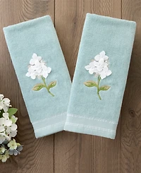 Skl Home Farm Hydrangea Curved 2-Piece Hand Towel Set