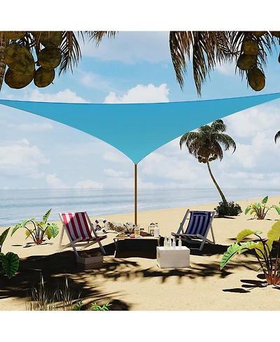 gaomon 16x16x16inches Triangle Sun Shade Sail Shade Cloth, Sunshade for Patio, Backyard, Deck, Garden, Sand