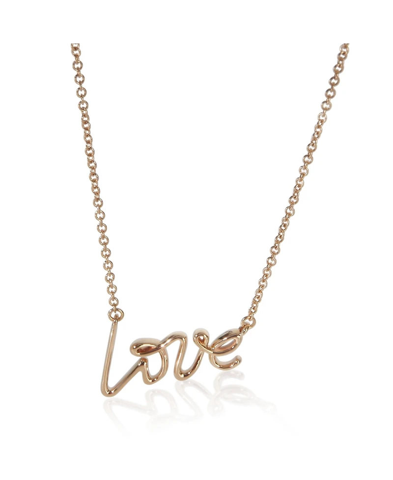 Pre-Owned Tiffany & Co Rose Gold Paloma Picasso Graffiti Love Pendant