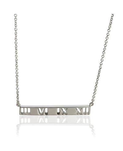 Pre-Owned Tiffany & Co Sterling Silver Atlas Pierced Bar Pendant