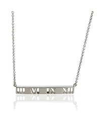 Pre-Owned Tiffany & Co Sterling Silver Atlas Pierced Bar Pendant