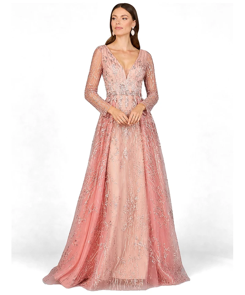 Lara Women's Elegant Overskirt Dress with Long Sleeves