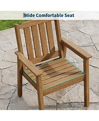 gaomon All-Weather Hdpe Outdoor Patio Dining Chairs Set of 2 for Backyard and Deck
