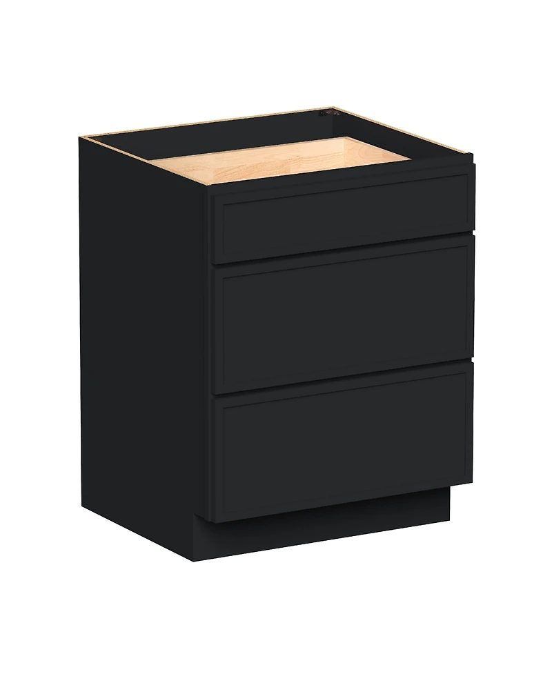 Boyel Living Inch Wide 3-Drawers Base Cabinets, Ready to Assemble Kitchen Cabinet with Solid Wood Frame
