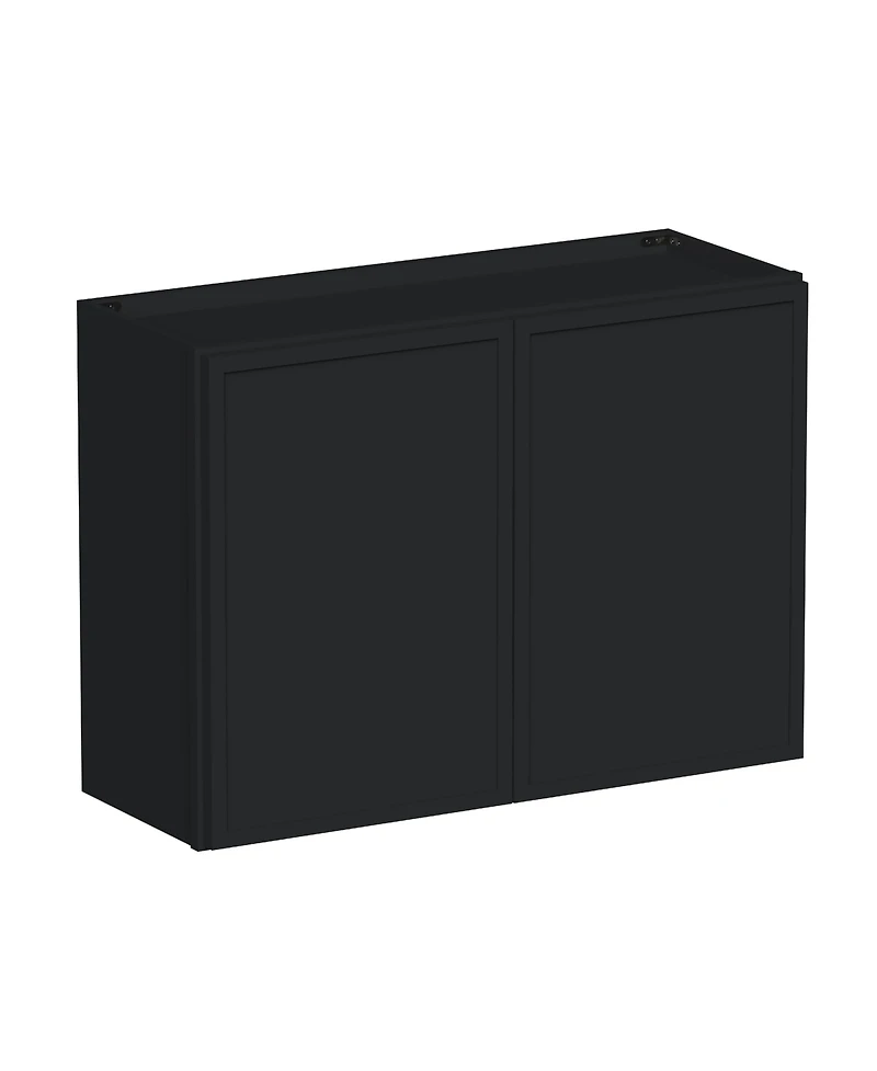 Boyel Living Double Door Short Wall Cabinet with Shelves, Ready to Assemble Kitchen Cabinet with Solid Wood Frame, Soft-Close Slides and Hinge