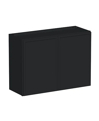Boyel Living Double Door Short Wall Cabinet with Shelves, Ready to Assemble Kitchen Cabinet with Solid Wood Frame, Soft-Close Slides and Hinge
