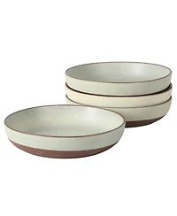 Gibson Home William Crest 4 Piece Dinner Bowl Set, 8.5 inch Round Reactive Stoneware Bowls, Large Soup, Pasta & Salad Bowls