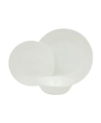 Gibson Home Vanilla Hills 12pc Opal gGass Set, Service for 4 Dinner Plate, Salad Plate and Bowls Chip-Resistant