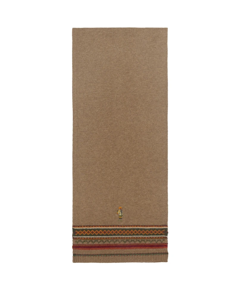 Polo Ralph Lauren Men's Wool Blend Red Rocks Bear Fair Isle Scarf