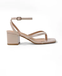 Berness Women's Eli Minimal Block Heel Thong Sandals