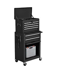 Gouun 42.5 Inch Rolling Steel Tool Cabinet with Drawers and Detachable Top Chest