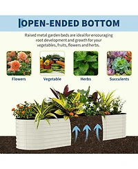 Xo 2-Pack 8x2x2FT Galvanized Raised Garden Bed, Metal Planter Boxes for Vegetables Flowers Herbs, Rust-Resistant Outdoor Garden Beds
