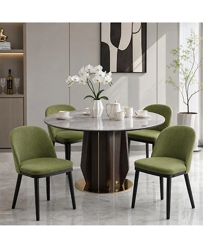 homfan Set of 4 Modern Upholstered Dining Chairs