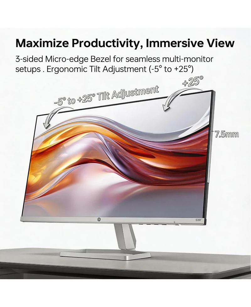 Hp Series Monitor Display Flicker-Free, Ideal for Home and Business